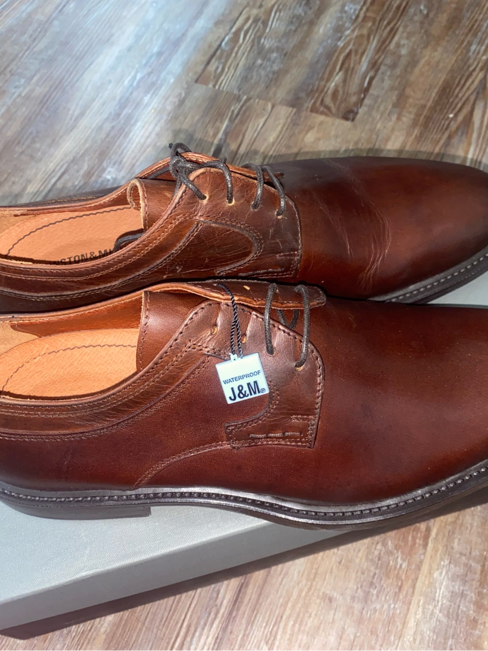 Johnston & Murphy Brown Leather Derby Shoes